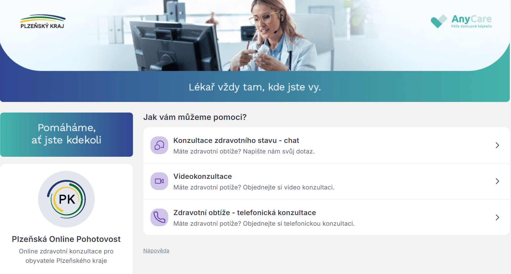 Náhled aplikace na počítači